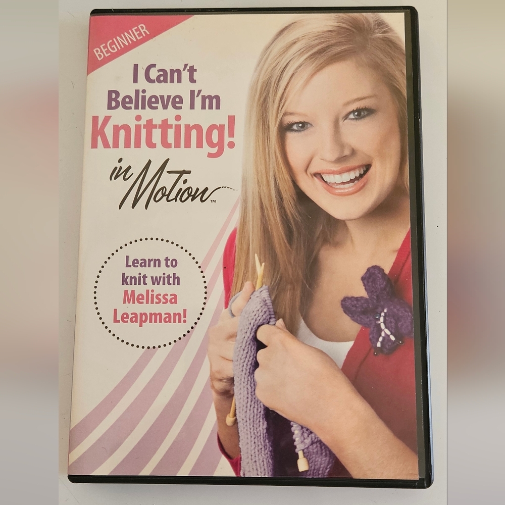 Beginner Knitting DVD with Purple Yarn